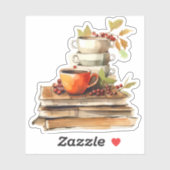 Waterverf Mokken, bessen en boeken Late Herfst Sticker (Vel)