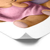 Waterverf Momma en Beer papa | Beer wandafdrukken Poster (Hoek)