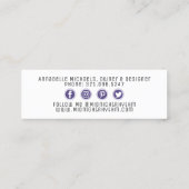 Waterverf Mon Lunar Cycle Night Sky Sociale Media Mini Visitekaartje (Achterkant)