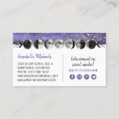 Waterverf Mon Lunar Cycle Night Sky Sociale Media Visitekaartje (Achterkant)