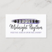 Waterverf Mon Lunar Cycle Night Sky Sociale Media Visitekaartje (Voorkant)