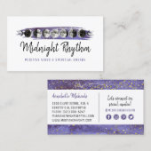 Waterverf Mon Lunar Cycle Night Sky Sociale Media Visitekaartje (Voorkant / Achterkant)