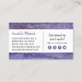 Waterverf Mon Lunar Cycle Night Sky Sociale Media Visitekaartje (Achterkant)