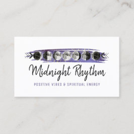 Waterverf Mon Lunar Cycle Night Sky Sociale Media Visitekaartje