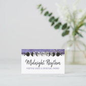 Waterverf Mon Lunar Cycle Night Sky Sociale Media Visitekaartje (Staand voorkant)