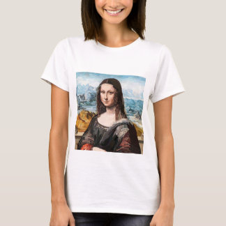 Waterverf Mona Lisa T-shirt - Zachte Artistieke Ku