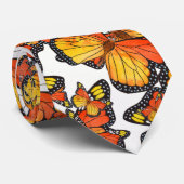 Waterverf Monarch Butterflies 5 Stropdas (Opgerold)