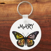 Waterverf Monarch Butterfly BILT IT AAN Sleutelhanger (Voorkant)