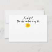 Waterverf Monarch Butterfly en zonnige zonnebloeme Bedankkaart (Achterkant)