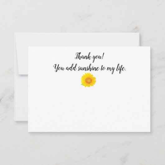 Waterverf Monarch Butterfly en zonnige zonnebloeme Bedankkaart (Achterkant)