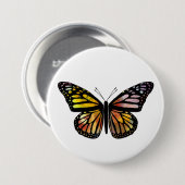 Waterverf Monarch Butterfly kleurig gebilderd Ronde Button 7,6 Cm (Voorkant /achterkant)