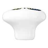 Waterverf Monarch Butterfly kleurig Keramische Knop (Zijkant)