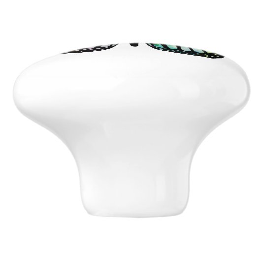 Waterverf Monarch Butterfly kleurig Keramische Knop (Zijkant)