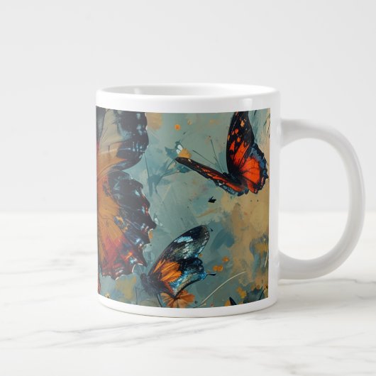 Waterverf Monarch Vlinder Jumbo Mok (Rechts)