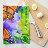 Waterverf Monboogvlindermigratie Theedoek (Quarter Fold)