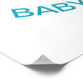 Waterverf Monkey Boy Baby shower Poster (Hoek)