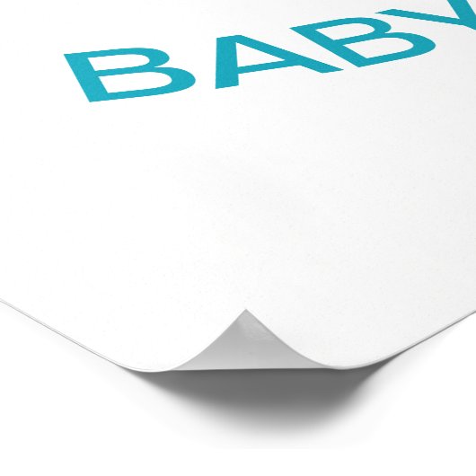 Waterverf Monkey Boy Baby shower Poster (Hoek)