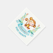 Waterverf Monkey Boy Baby shower Servetten (Hoek)