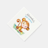 Waterverf Monkey Boy Baby shower Servetten (Hoek)