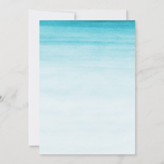 Waterverf Monkey Boy Baby shower Uitnodiging (Achterkant)