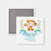 Waterverf Monkey Boy Dank u Magneet (Voorkant / Achterkant)