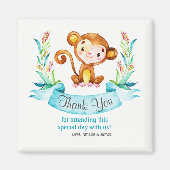 Waterverf Monkey Boy Dank u Magneet (Voorkant)