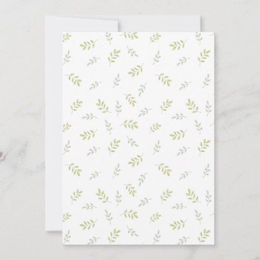 Waterverf Monkey Gender Reveal Kaart (Achterkant)