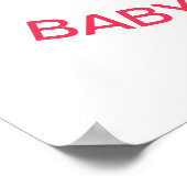 Waterverf Monkey Girl Baby shower Poster (Hoek)