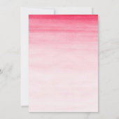 Waterverf Monkey Meisje Baby shower Uitnodiging (Achterkant)