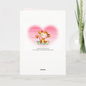 Waterverf Monkey Meisje Gefeliciteerd Kaart (Achterkant)