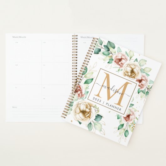 waterverf monogram 2023 Maandelijks Maandelijks Planner (Display)
