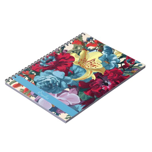 Waterverf Monogram Bloemen Delight Notitieboek (Linkerzijde)