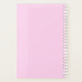 Waterverf Monogram Blush Pink Flowers Planner (Achterkant)