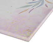 Waterverf Monogram Blush Pink Flowers Snijplank (Hoek)