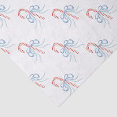 Waterverf Monogram Bow Candy Cane Tissuepapier (Detail)