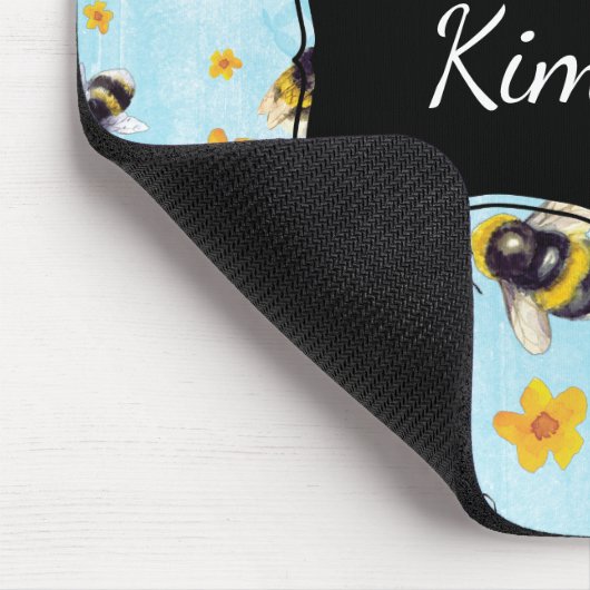 Waterverf Monogram Bumblebee Muismat (Hoek)