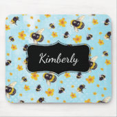 Waterverf Monogram Bumblebee Muismat (Voorkant)