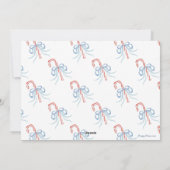 Waterverf Monogram Candy Cane Crest Foto Feestdagenkaart (Achterkant)