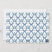 Waterverf Monogram Chinoiserie Jar Crest Foto Feestdagenkaart (Achterkant)