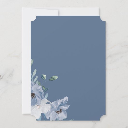 Waterverf Monogram Crest Wedding-uitnodiging Kaart (Achterkant)