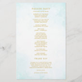 Waterverf Monogram Elegant Simple Wedding Program (Achterkant)