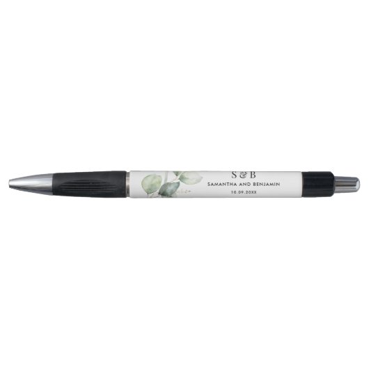 Waterverf Monogram Elegante Trouwcadeaus Pen (Voorkant)