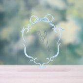 Waterverf Monogram Fles Acryl Bord (Neutraal)