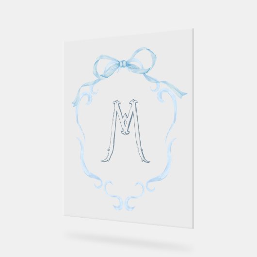 Waterverf Monogram Fles Acryl Bord (Hoek)