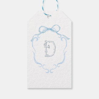 Waterverf Monogram Fles Cadeaulabel