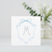 Waterverf Monogram Fles Kaart (Staand voorkant)
