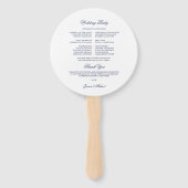 Waterverf Monogram Floral met eenvoudige bruiloft Handwaaier (Achterkant)