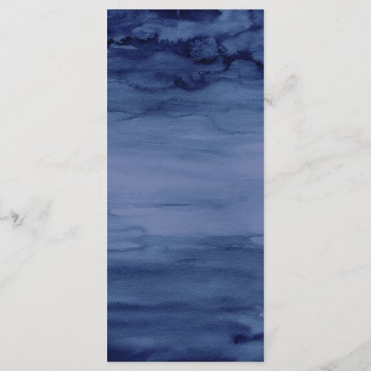 Waterverf Monogram Floral Wreath Wedding Menu (Achterkant)