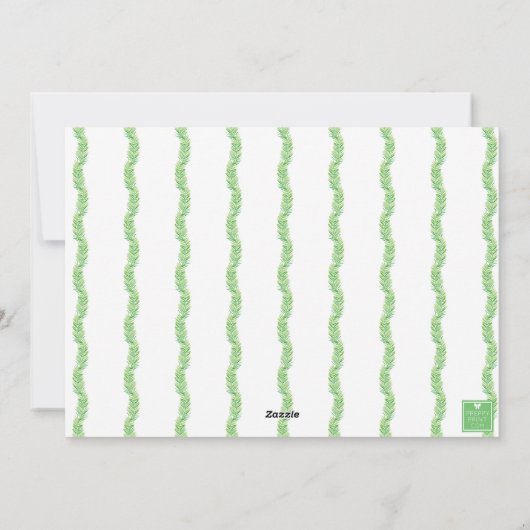 Waterverf Monogram Initiaal Geboorteplaats Foto Feestdagenkaart (Achterkant)