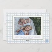 Waterverf Monogram Initiaal Notenkraker Crest Foto Feestdagenkaart (Achterkant)